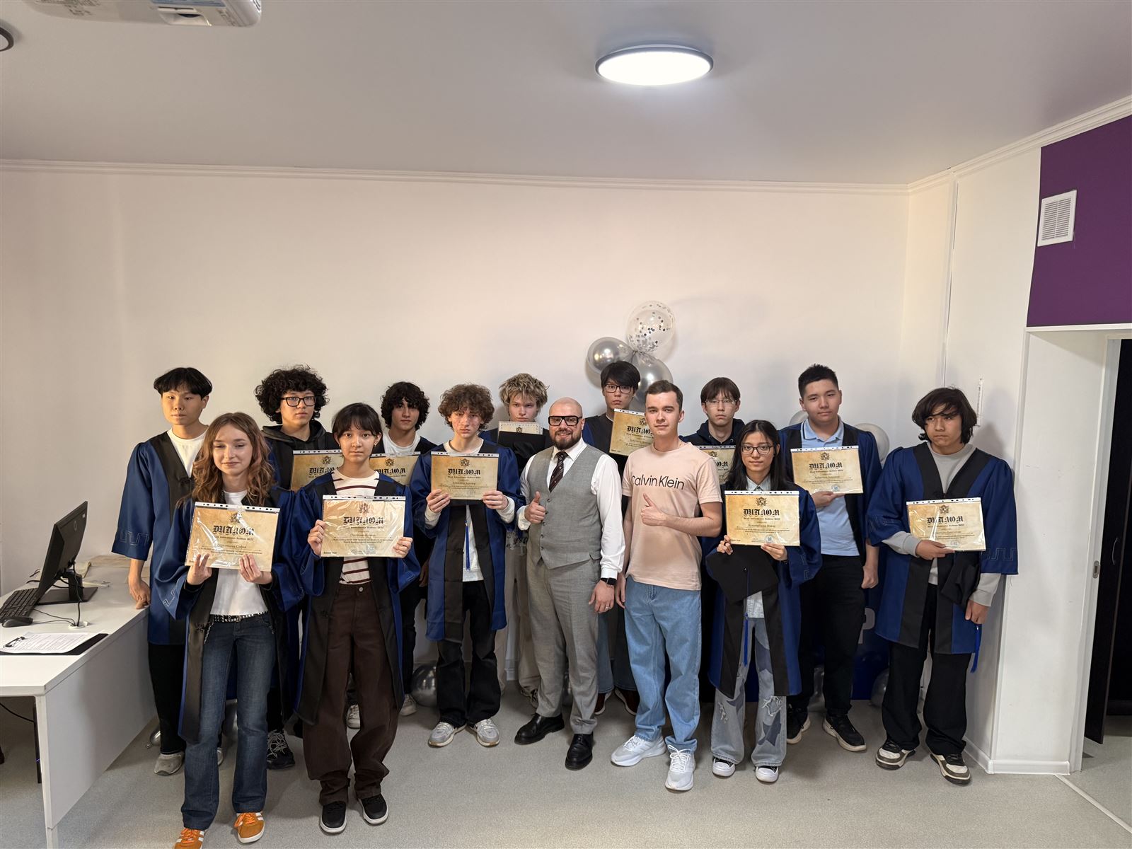 Graduation ceremony with students at ITSTEP Academy